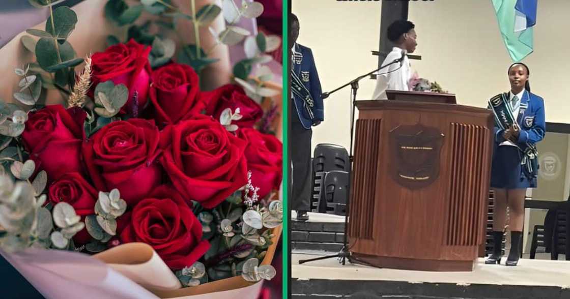 Valentine's Day proposal by high school Valentine's Day proposal by high school