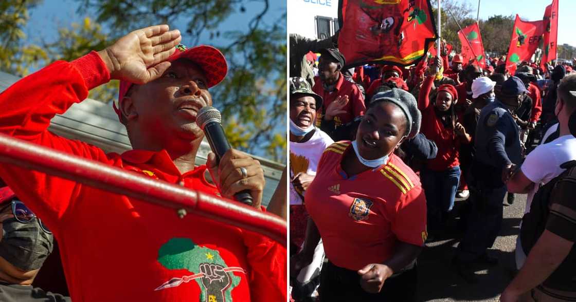 EFF protest in Braamfontein EFF protest in Braamfontein