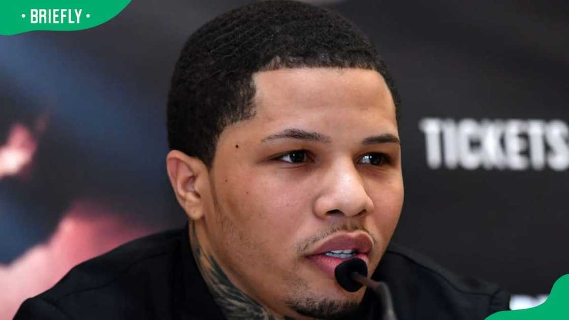 Gervonta Davis during an event at The Savoy Hotel Gervonta Davis during an event at The Savoy Hotel