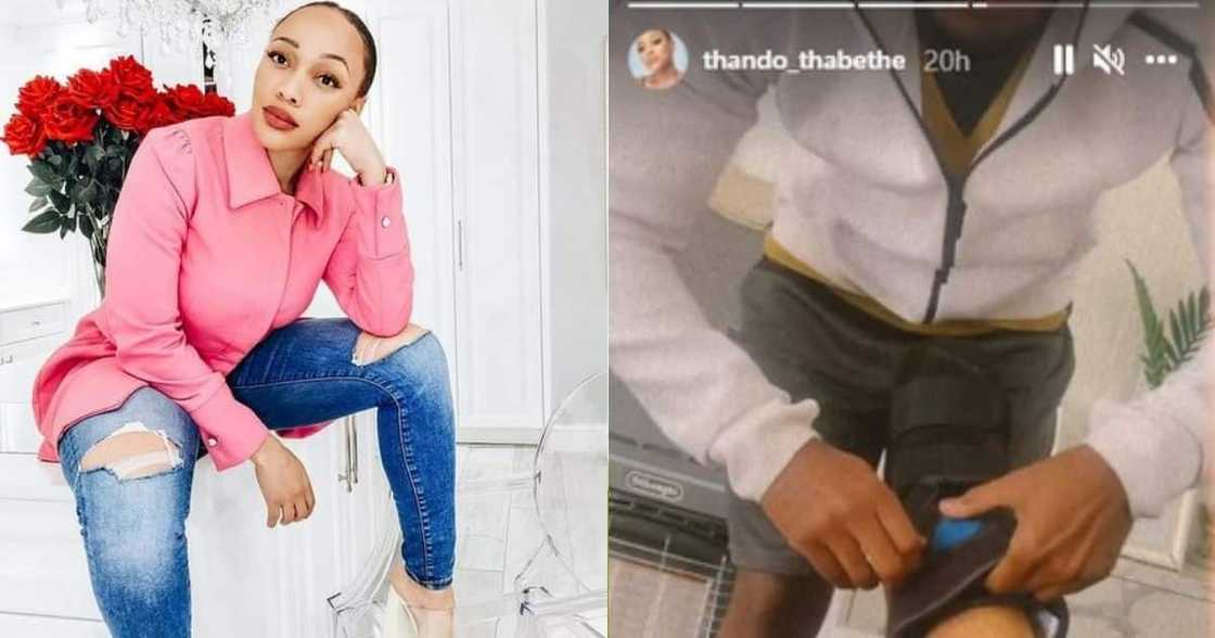 Thando Thabethe, breaks her toe, freak accident, working out Thando Thabethe, breaks her toe, freak accident, working out