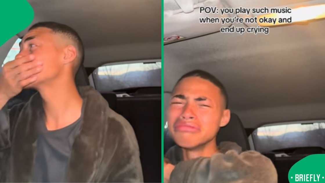 TikTok users were captivated by a man crying in his car as an amapiano track moved him to tears