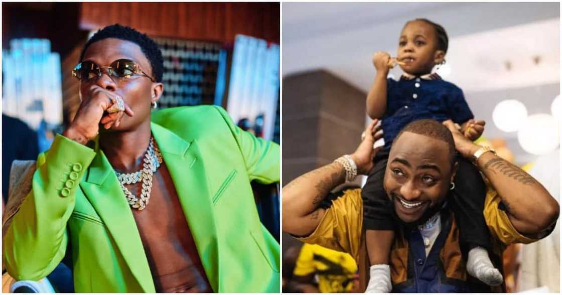 Photos of Davido, Ifeanyi and Wizkid