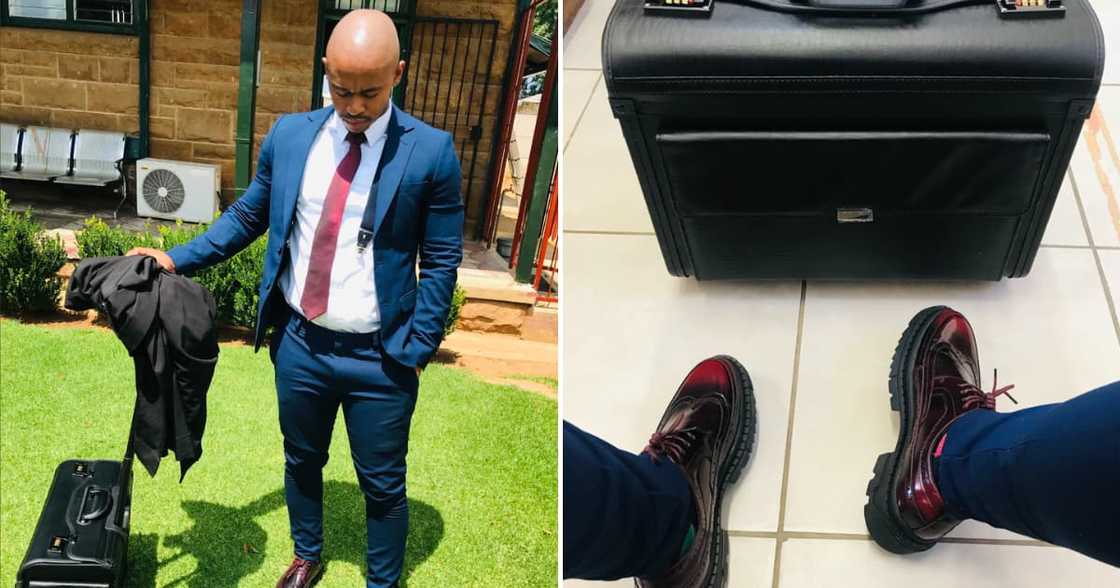 South Africans asked a proud attorney where he got his stylish shoes. South Africans asked a proud attorney where he got his stylish shoes.