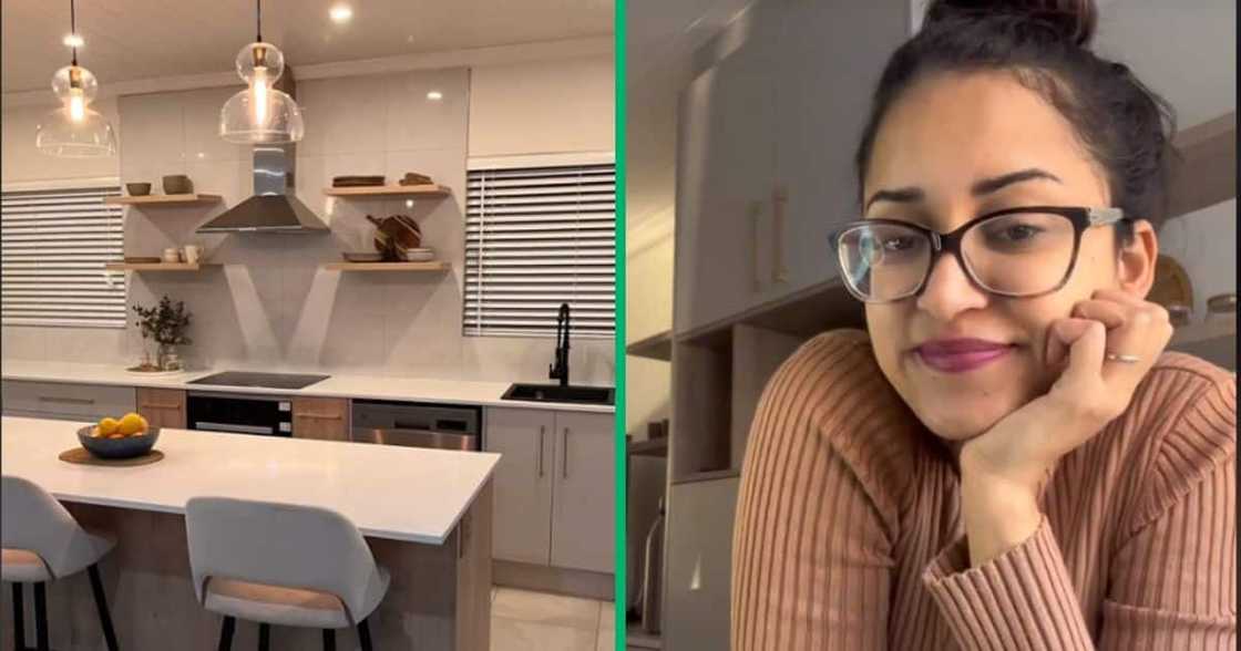 A lady stunned Mzansi after she showcased her renovated kitchen. A lady stunned Mzansi after she showcased her renovated kitchen.