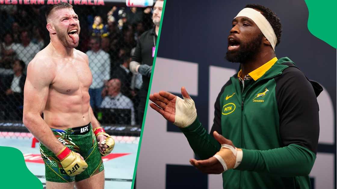 UFC champion Dricus du Plessis and Bok skipper Siya Kolisi share a great friendship. UFC champion Dricus du Plessis and Bok skipper Siya Kolisi share a great friendship.