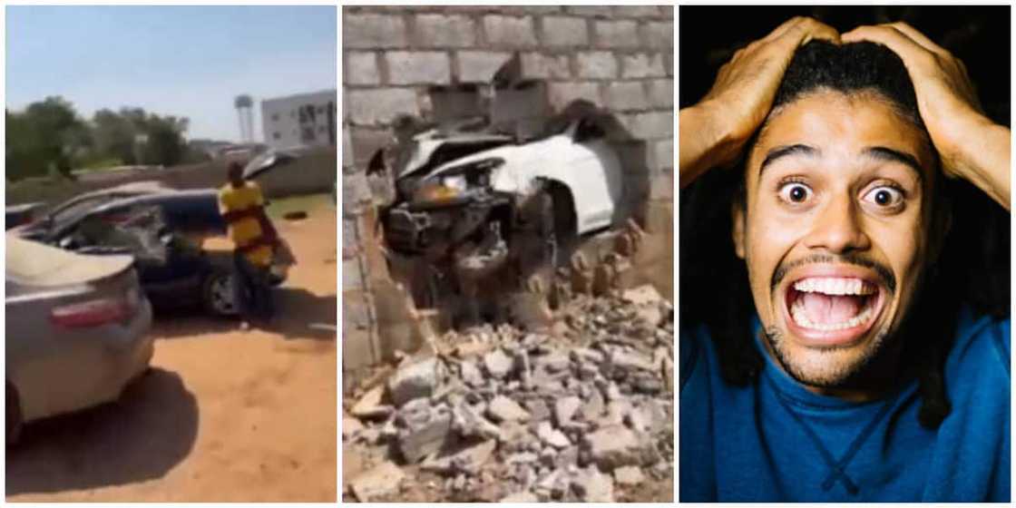 Reactions as gateman lands in trouble for crashing boss' car while taking it out in his absence Reactions as gateman lands in trouble for crashing boss' car while taking it out in his absence