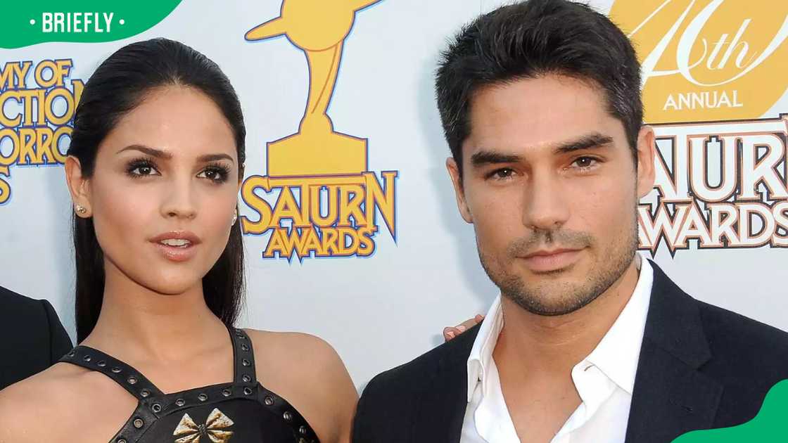 Eiza Gonzalez and D.J. Cotrona at an event