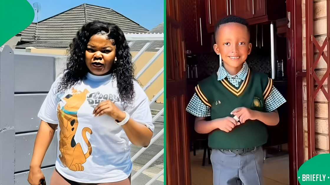 A mom showed off her child's first day of school in a TikTok video.