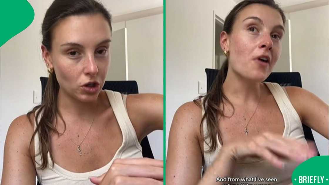 The picture on the right showed Tara vlogging about the Mzansi culture