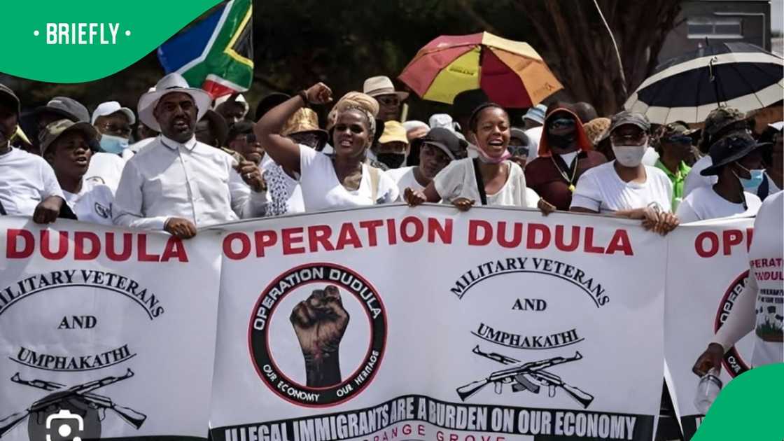 Members of Operation Dudula previously attempted to stop foreigners from accessing healthcare services in the country Members of Operation Dudula previously attempted to stop foreigners from accessing healthcare services in the country