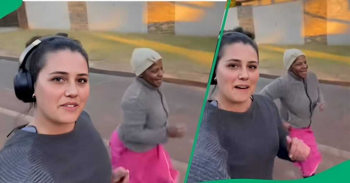 A TikTok video shows women jogging, which amused many online users. A TikTok video shows women jogging, which amused many online users.