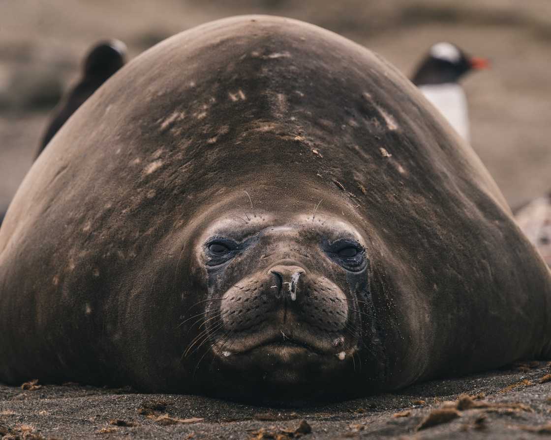 Elephant seal was stranded on land in Gordon's Bay