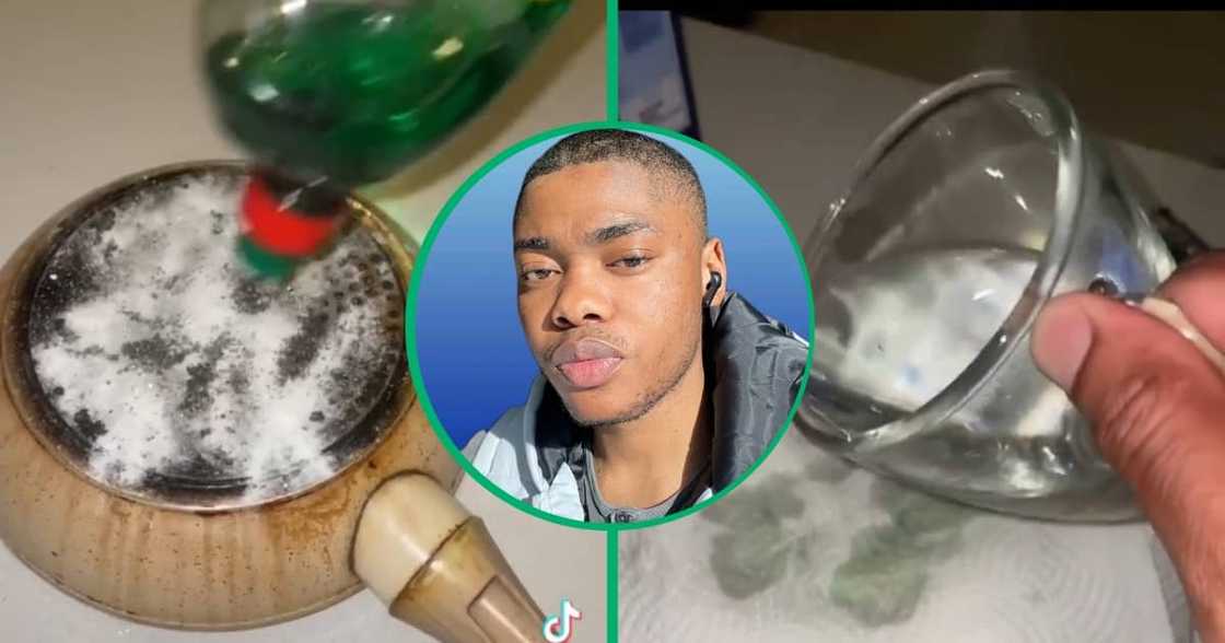 A man reviewed the baking soda and vinegar cleaning hack A man reviewed the baking soda and vinegar cleaning hack