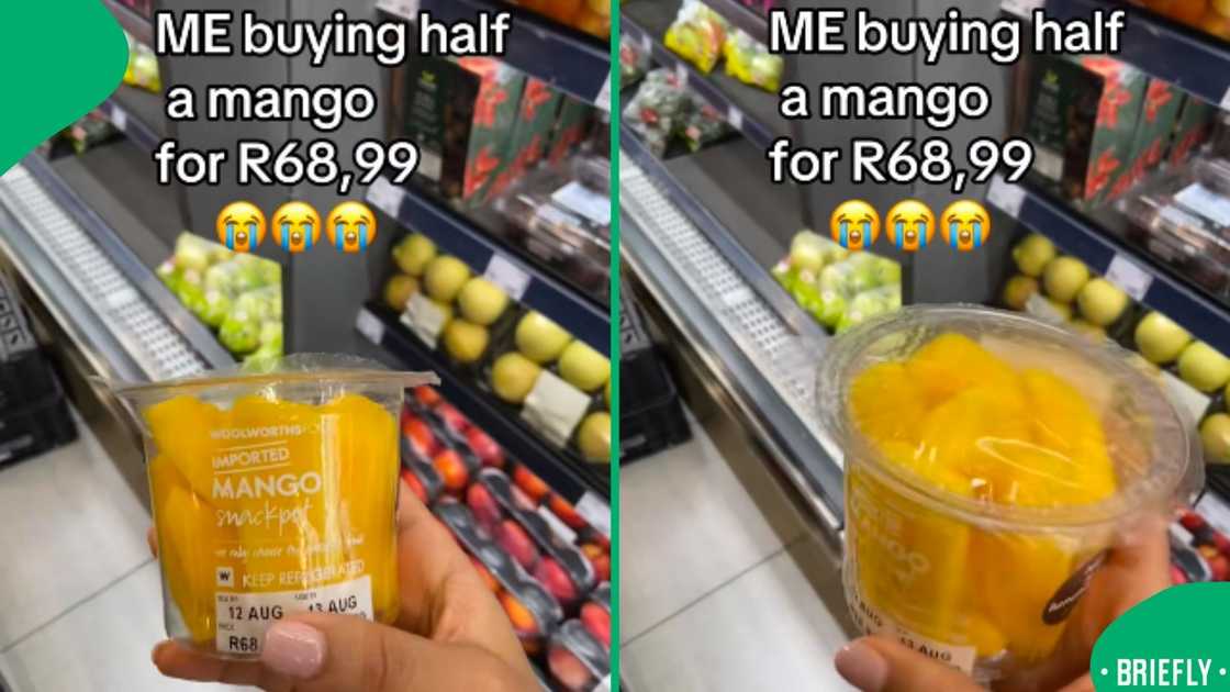 A short TikTok showing R68.99 imported mango slices from Woolworths sparked mixed reactions online A short TikTok showing R68.99 imported mango slices from Woolworths sparked mixed reactions online