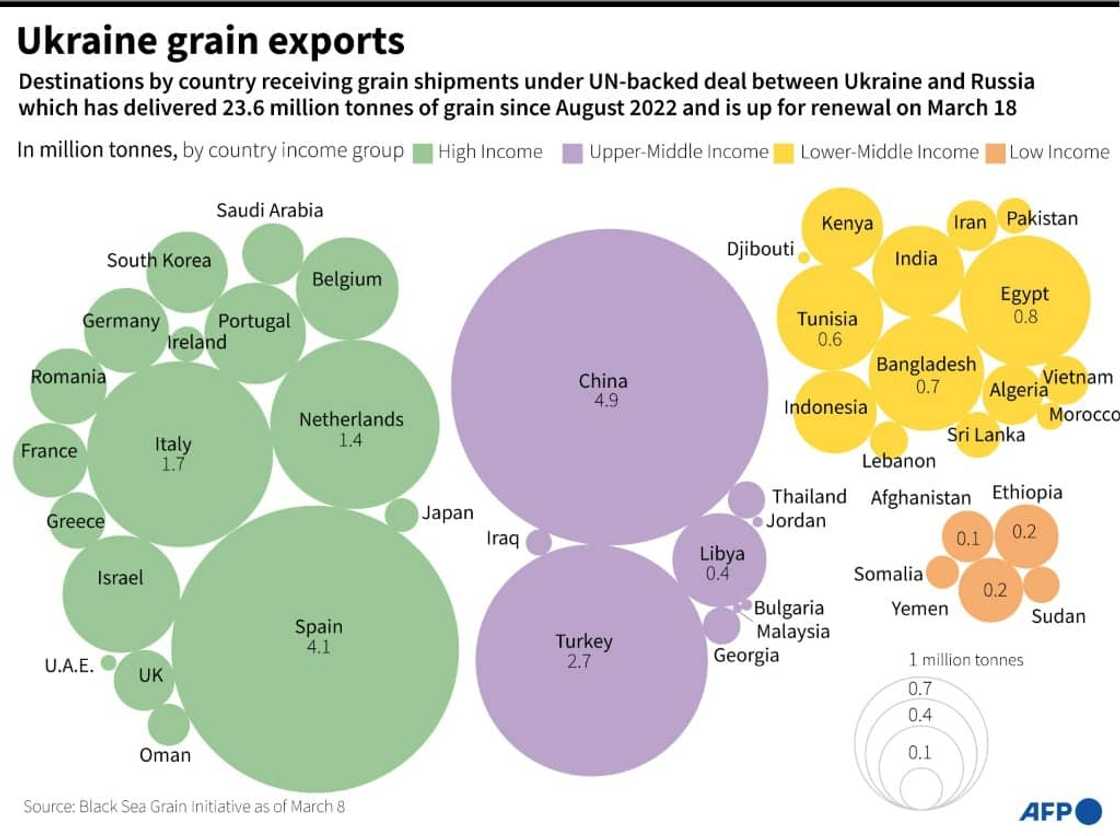 Grain exports from Ukraine