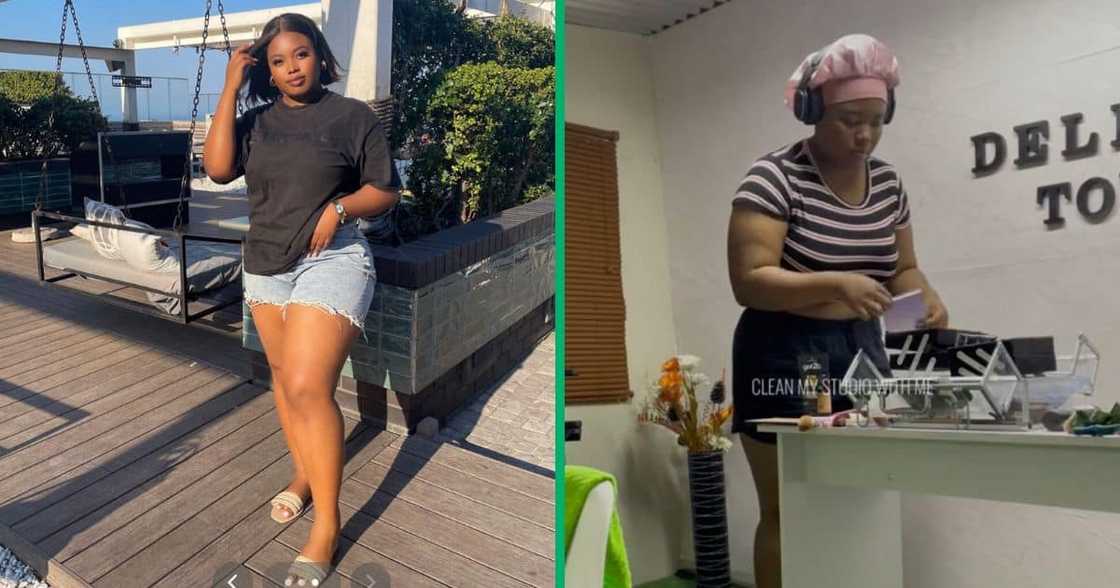 A woman from Durban flexed opening her salon. A woman from Durban flexed opening her salon.