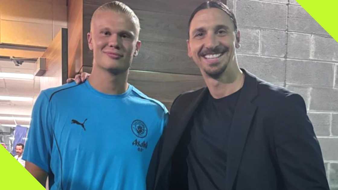 Zlatan Ibrahimovic linked up during AC Milan's pre-season friendly against Manchester City in New York.