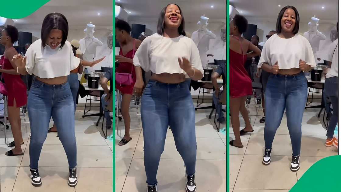 A woman's dance video gets photobombed by a man, leaving SA amused. A woman's dance video gets photobombed by a man, leaving SA amused.