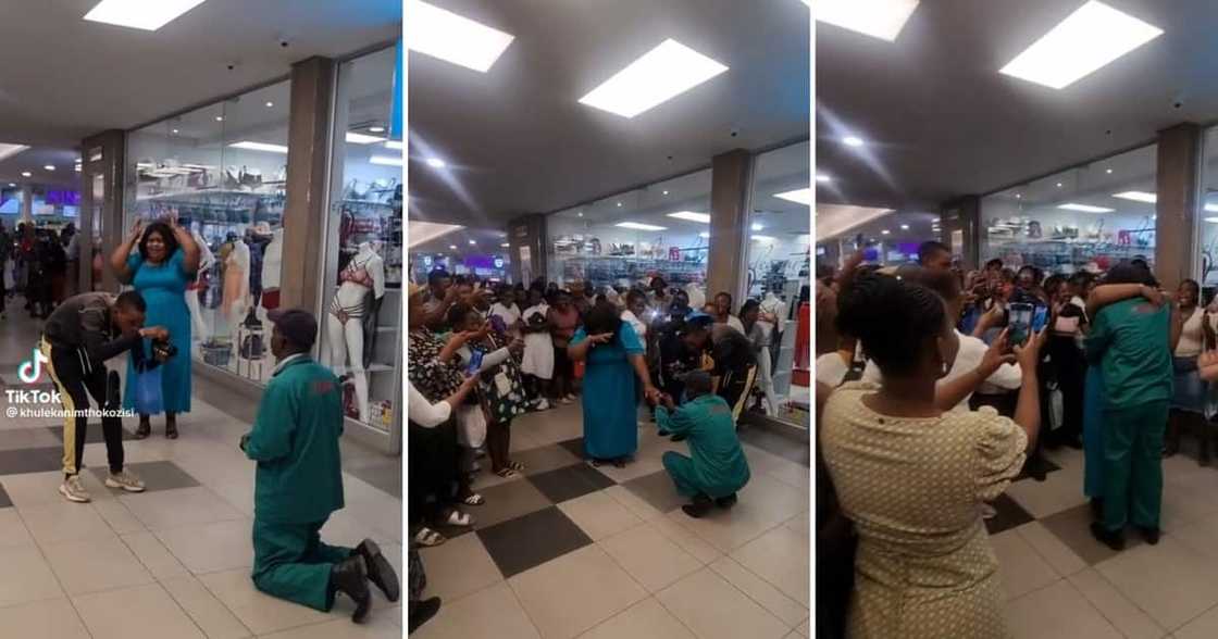 A Mzansi man proposed at a shopping mall A Mzansi man proposed at a shopping mall