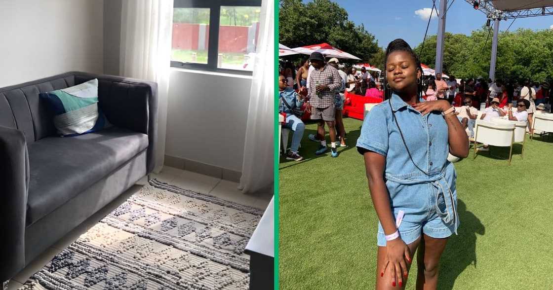 A woman flaunted a luxurious R2 000 apartment she found in Johannesburg North on TikTok. A woman flaunted a luxurious R2 000 apartment she found in Johannesburg North on TikTok.