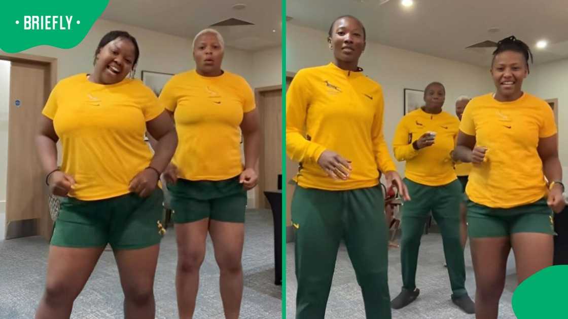Springbok Women participated in a TikTok dance challenge. Springbok Women participated in a TikTok dance challenge.