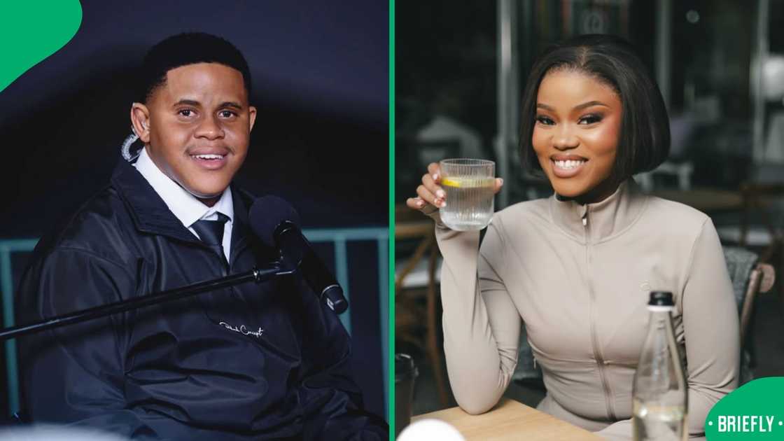 Thakgi Ledwaba and Khanyi Mars fueled the dating rumours Thakgi Ledwaba and Khanyi Mars fueled the dating rumours