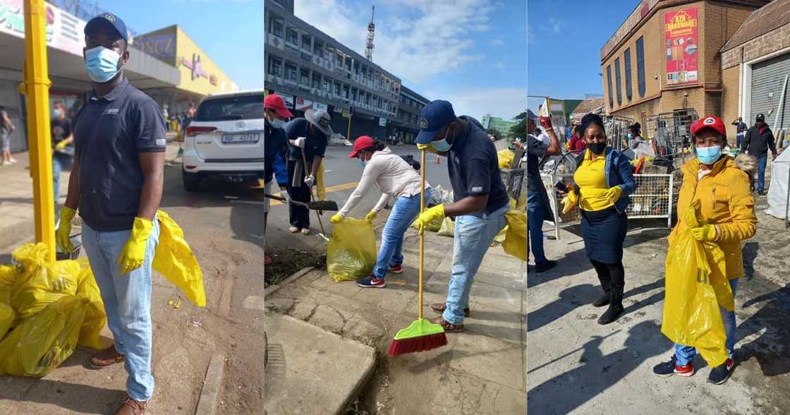 Community, unites, clean up, unrest Community, unites, clean up, unrest