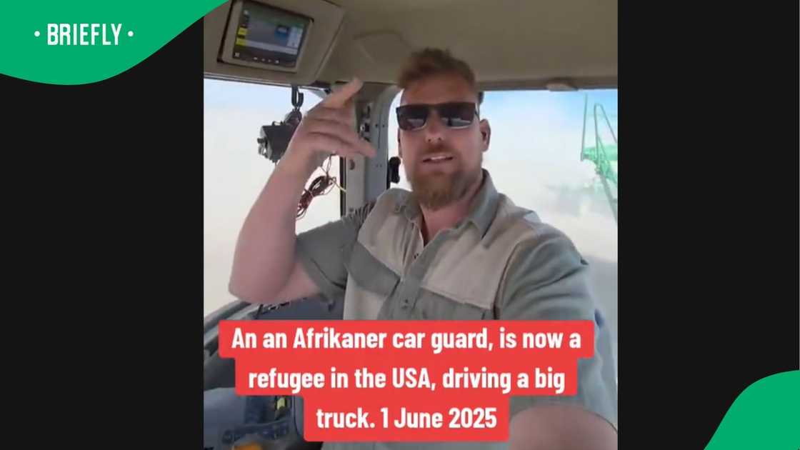 An Afrikaner refugee in the USA. An Afrikaner refugee in the USA.