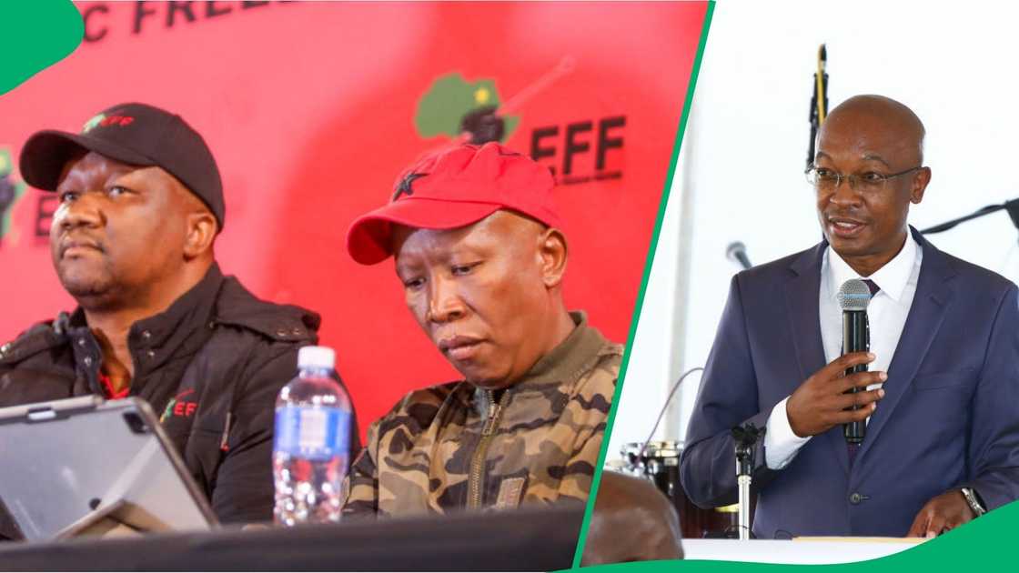 The EFF slammed Minister Parks Tau for not attending Parliament meetings The EFF slammed Minister Parks Tau for not attending Parliament meetings