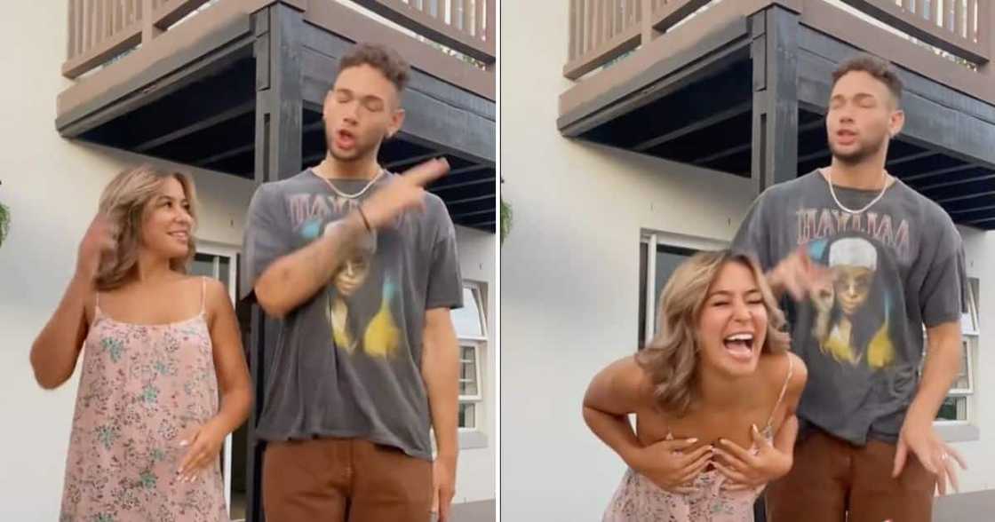 Xavier Haupt Teaches His Bae Nadia Jaftha How To Use Facial Expression in Viral TikTok Dance