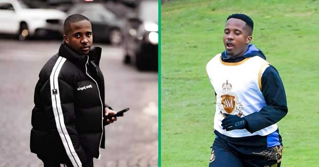 Andile Mpisane showed off his training session Andile Mpisane showed off his training session