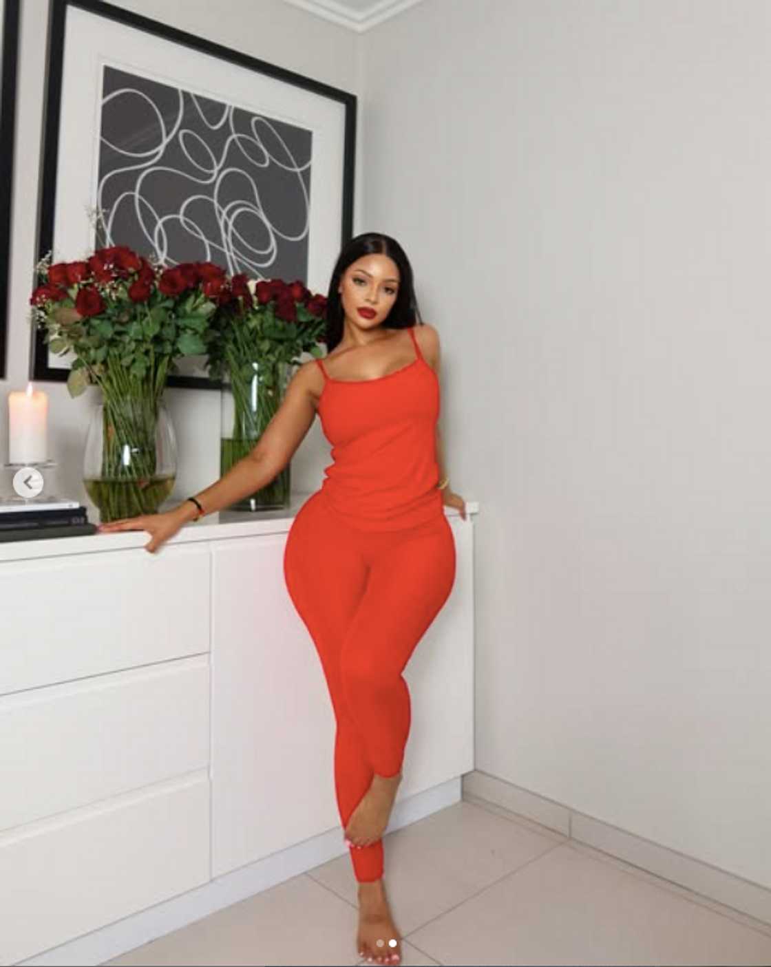 Mihlali Ndamase's Valentine's Day look trends