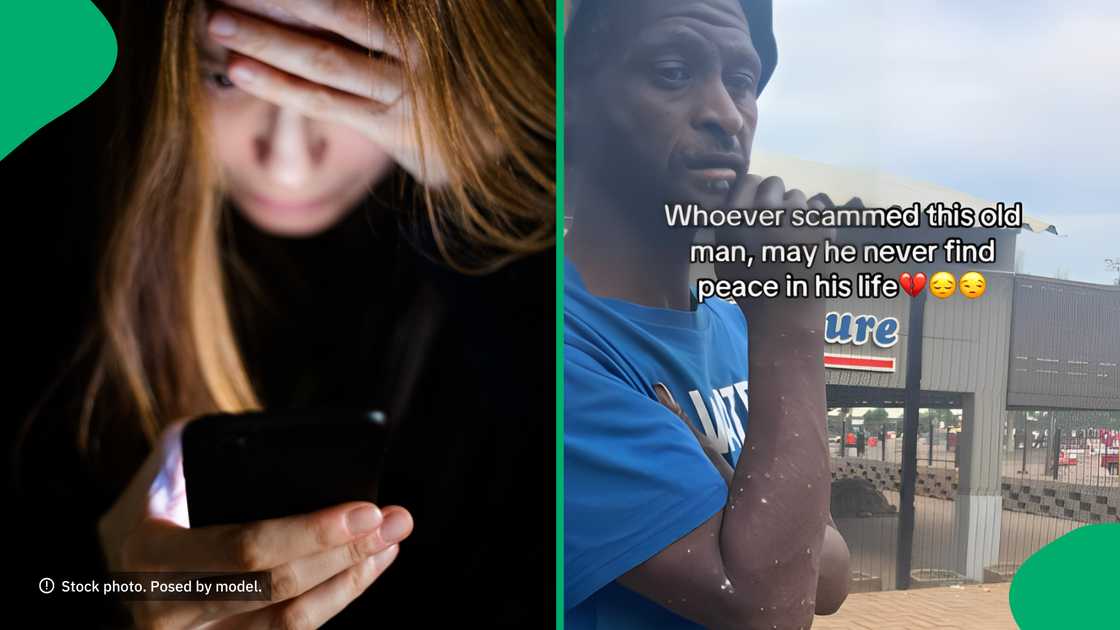South Africans were upset when a sickly old man got scammed when he tried to purchase a phone. South Africans were upset when a sickly old man got scammed when he tried to purchase a phone.