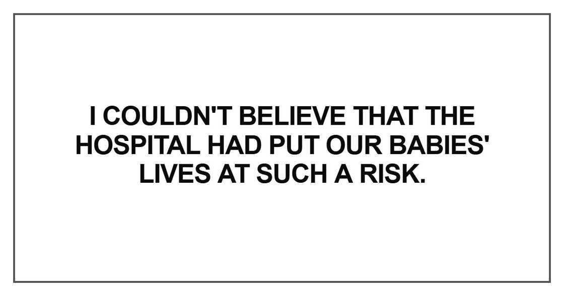 I couldn't believe that the hospital had put
