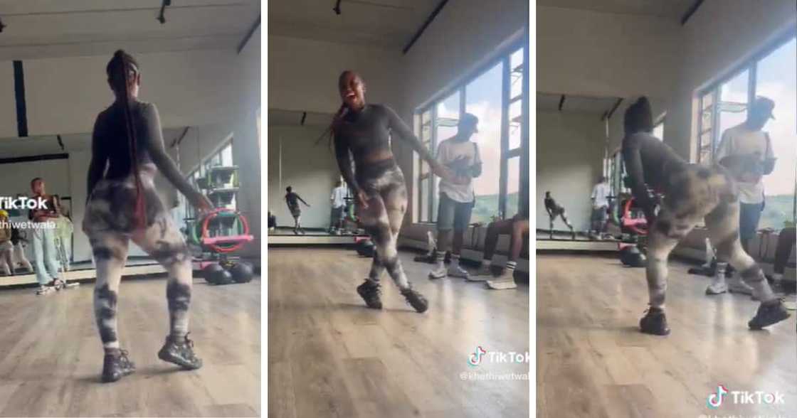 TikTok user @khethiwetwala doing dance challenge TikTok user @khethiwetwala doing dance challenge