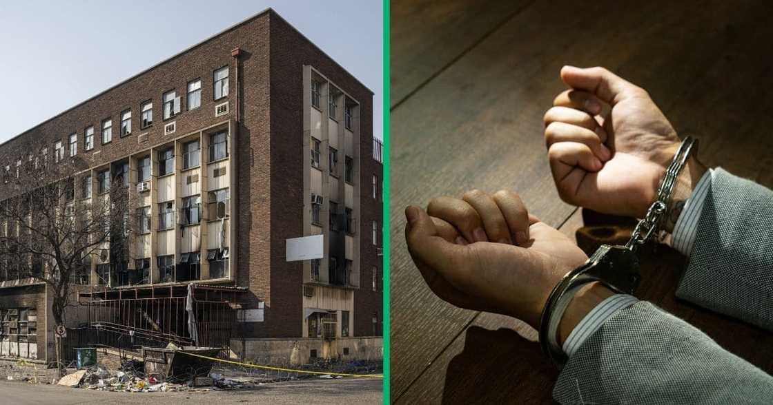 A burned out apartment block following a fire which left at least 73 people dead in the Central Business District of Johannesburg