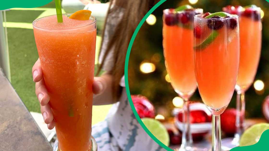 Cocktails menu options.