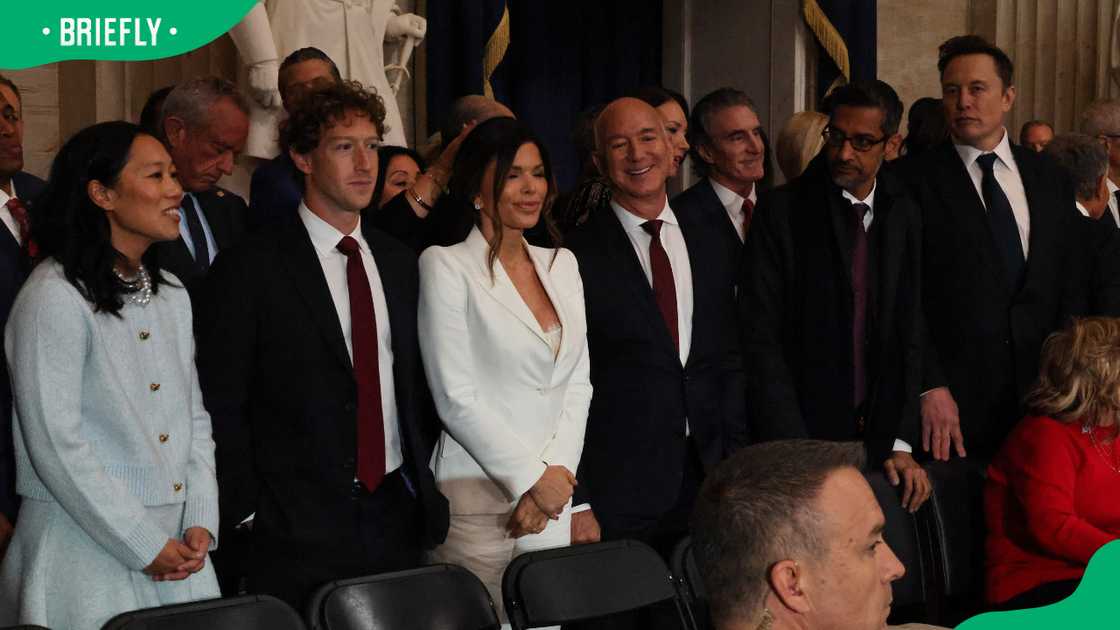 Zuckerberg and Chan at President Trump's inauguration Zuckerberg and Chan at President Trump's inauguration