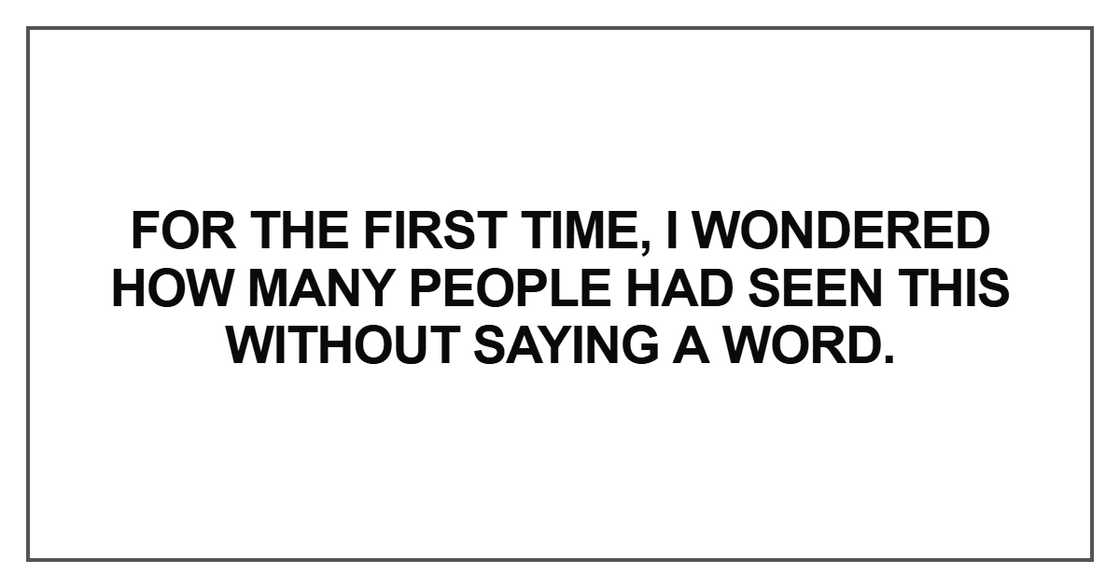 For the first time, I wondered For the first time, I wondered