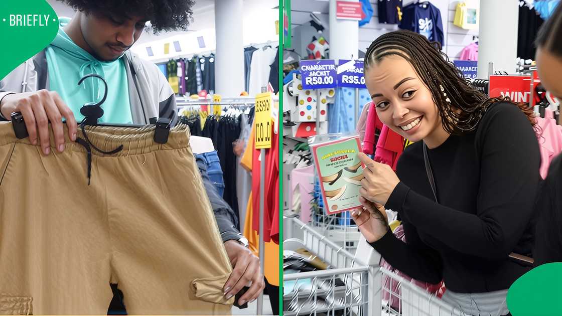 A man plugged South Africans with affordable jeans in Durban in a TikTok video. A man plugged South Africans with affordable jeans in Durban in a TikTok video.