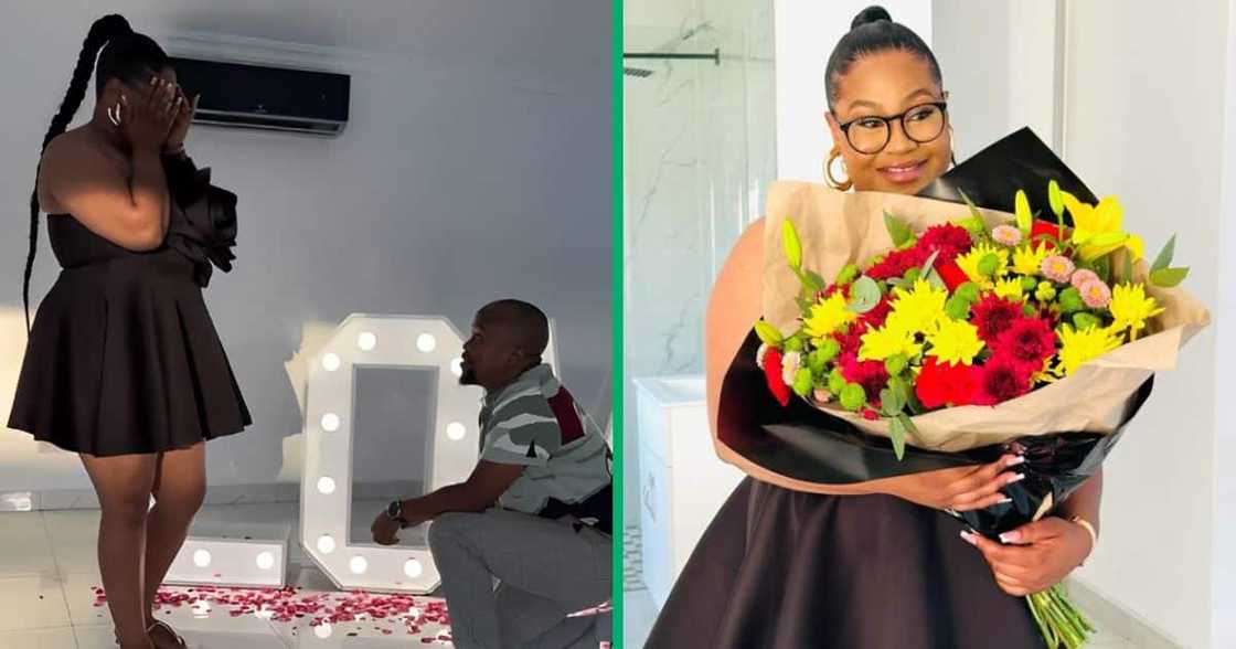 A Gauteng man pulled a surprise marriage proposal on his girlfriend. A Gauteng man pulled a surprise marriage proposal on his girlfriend.