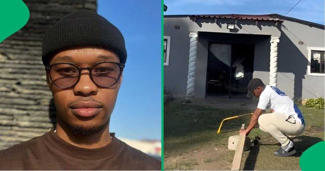 A young man from KwaZulu-Natal renovated his late grandmother's lounge. A young man from KwaZulu-Natal renovated his late grandmother's lounge.