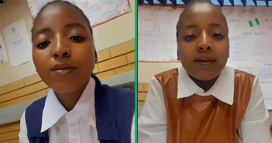 A woman showed off the marking packets she received from the principal. A woman showed off the marking packets she received from the principal.