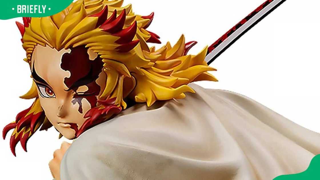 Kyojuro Rengoku duirng an attack Kyojuro Rengoku duirng an attack