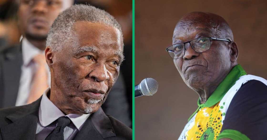 Former president, Thabo Mbeki, accused former presdient Jacob Zuma and MK party senior members of trying to destroy SARS Former president, Thabo Mbeki, accused former presdient Jacob Zuma and MK party senior members of trying to destroy SARS