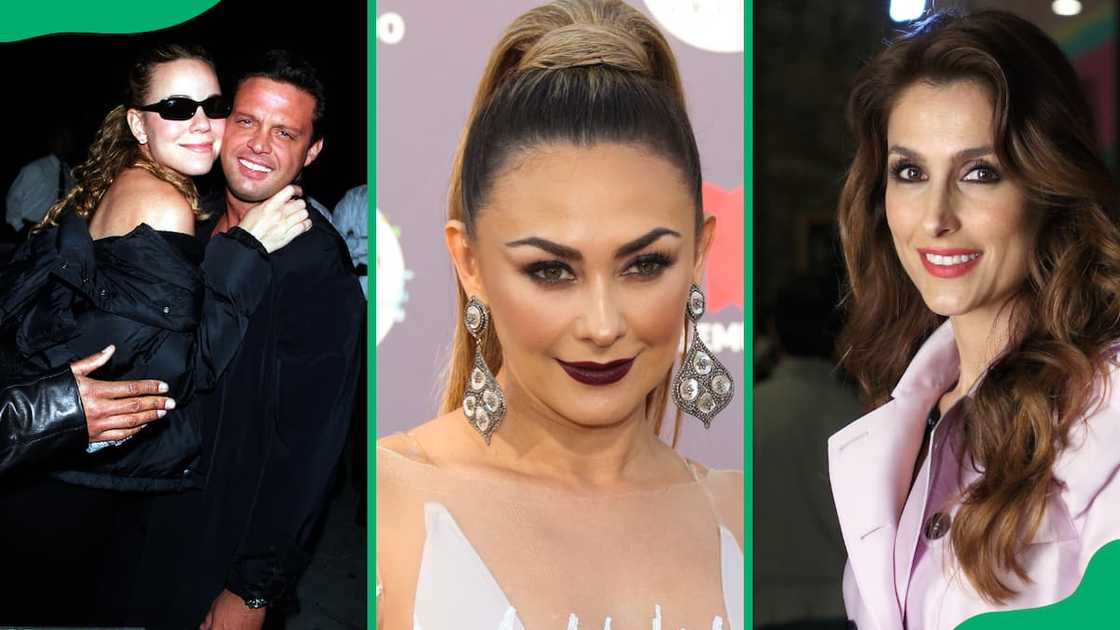 Luis Miguel with Mariah Carey (left), Aracely Arambula (center), Pamela Cuevas (right) Luis Miguel with Mariah Carey (left), Aracely Arambula (center), Pamela Cuevas (right)