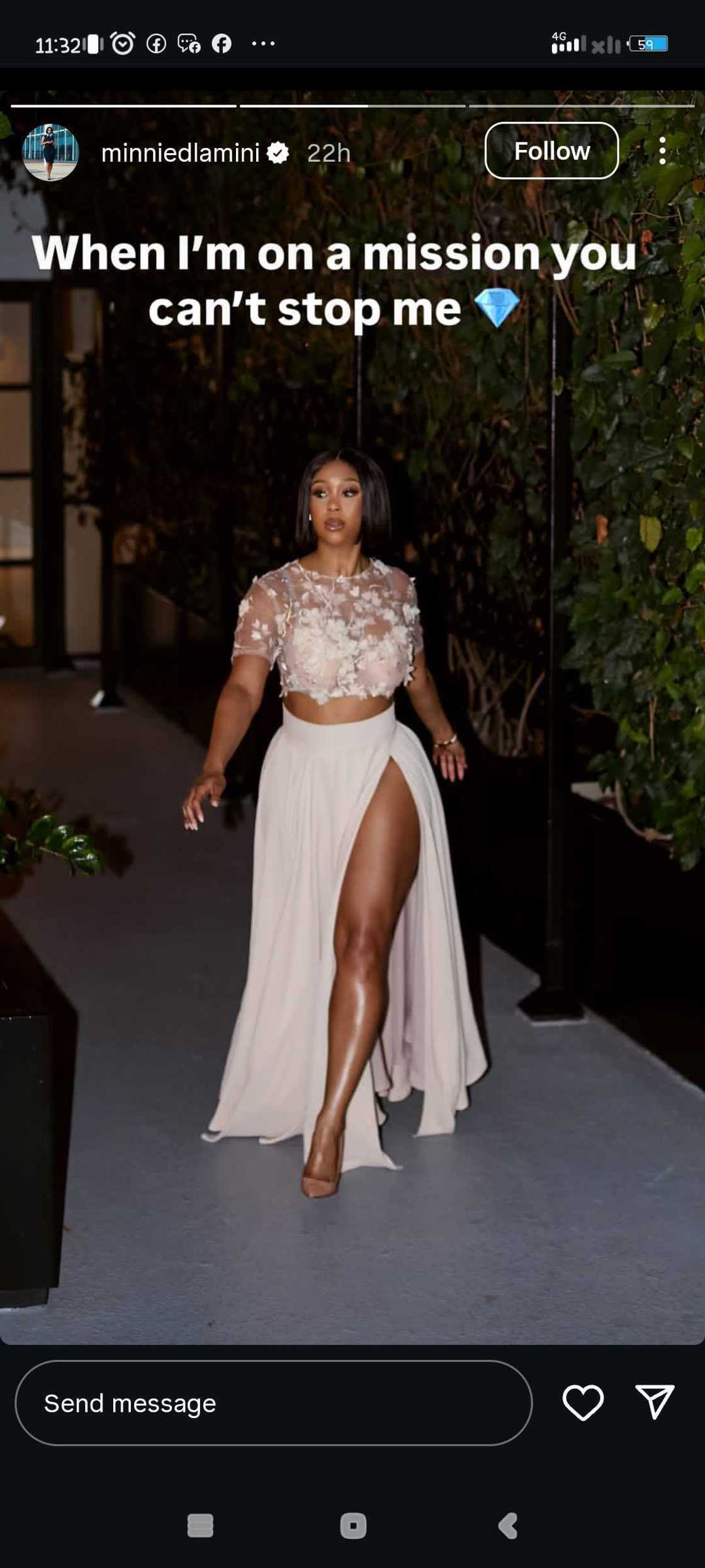 Minnie Dlamini shares cryptic message amid Sol Phenduka's suspension
