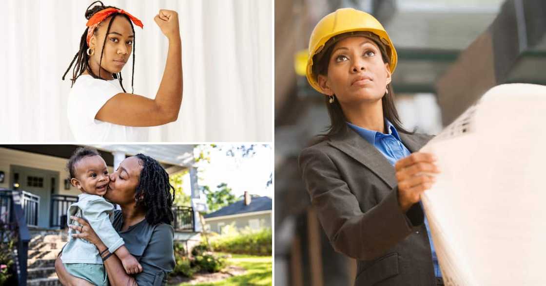 Strong ladies can be moms, workers, lovers and fighters Strong ladies can be moms, workers, lovers and fighters