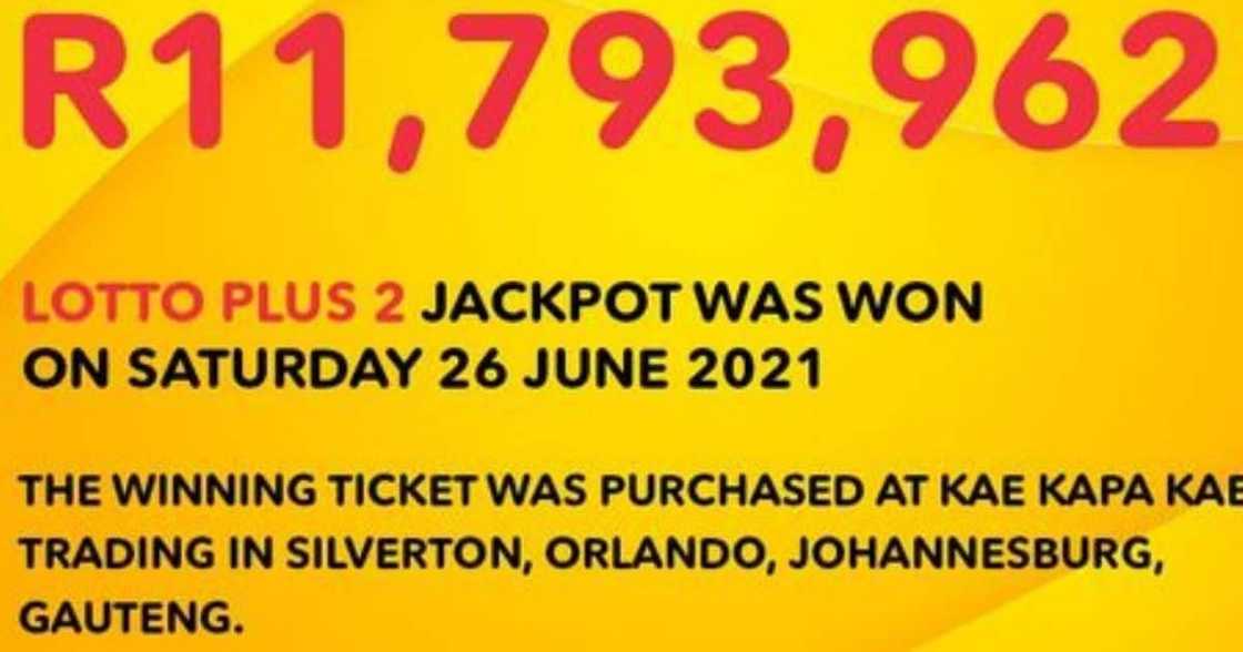 Gauteng, National Lottery, Player, R11 Million