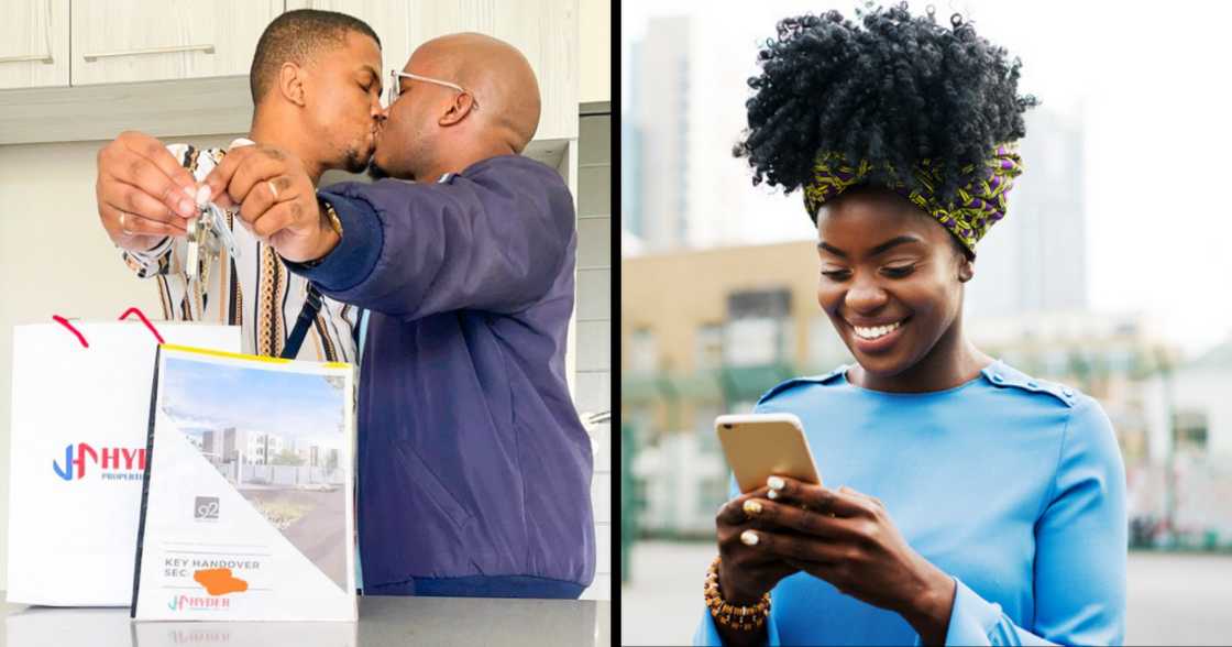 LGBTQ+ Couple, house, home, apartment, love, celebration LGBTQ+ Couple, house, home, apartment, love, celebration